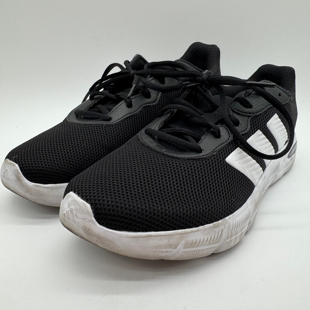 Adidas Cloudfoam Flex Lace Black White Running Shoes Men's Size‎ 9.5 HQ4854